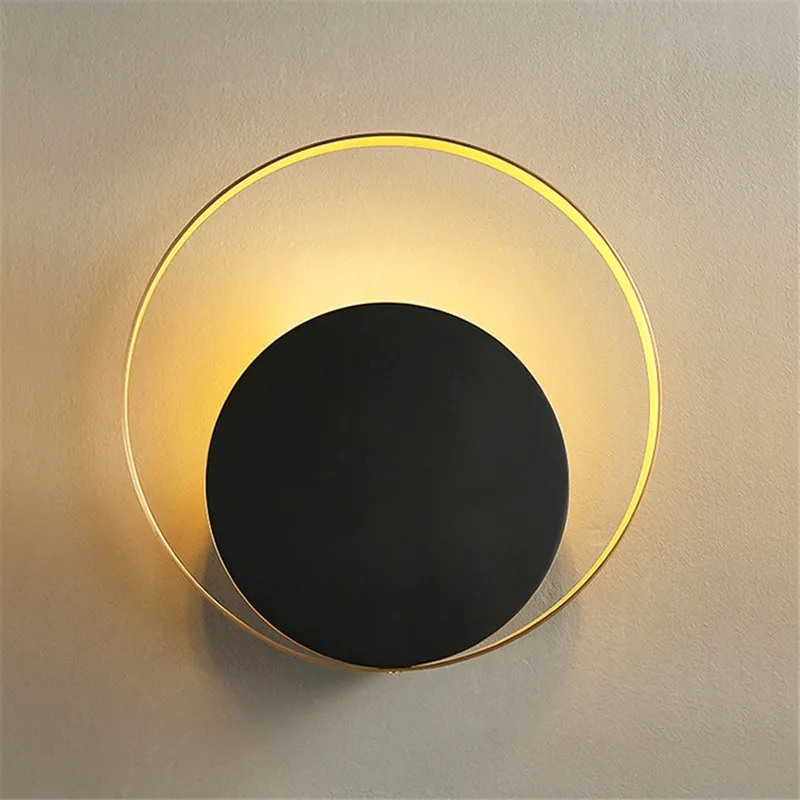 Modern simple round ring led wall light