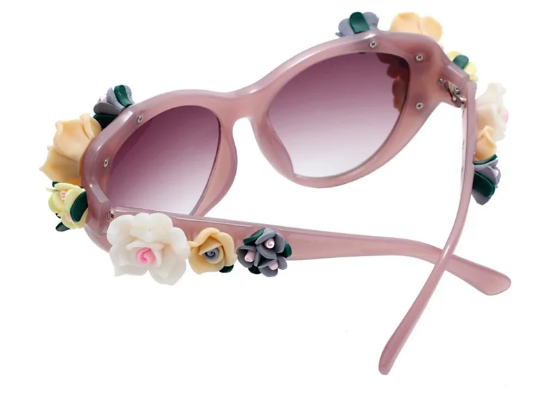 Летние солнцезащитные очки в винтажном стиле ретро в стиле барокко с розами для женщин, фирменный дизайн, кошачий глаз, женские солнцезащитные очки Gafas De Sol Mujer