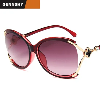 

2018 Cool Fashion Sunglasses Women Big Square Hollow Sunglasses Flower Rhinestone Sunglasses Gradient Red Grey Lenses UV400