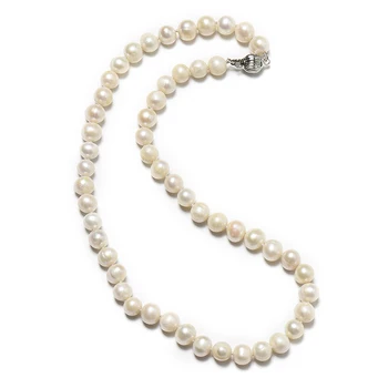 

Smoother and more delicate surface Light yellow 8-9mm Freshwater Natural pearl Necklace The best Christmas gifts