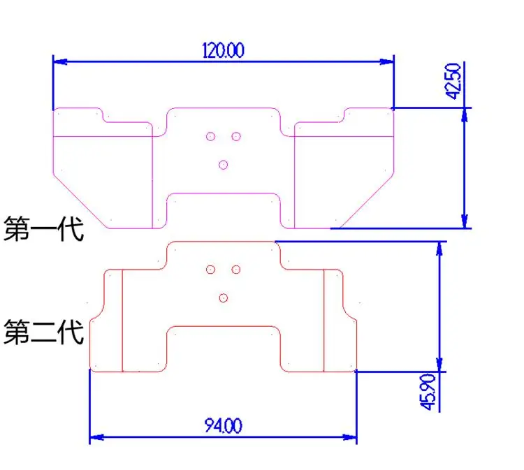 Extrusora de Cabeça 2 + Impressora Funssor Ultimaker Chimera Hotend Kit Dupla Extrusora 2 Entrada Liga Alumínio 3d 2 Peças e acessórios em 3D