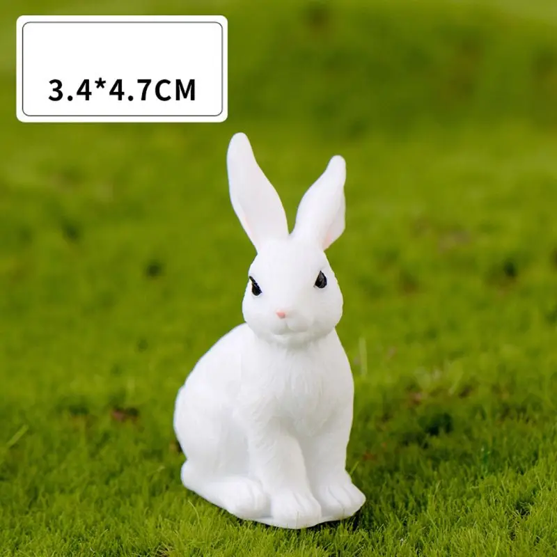 Rabbits Figurines Mini Miniature Fairy Garden Different Bunny Decor for Mini Succulents Cactus Decorating rabbit ornaments rabbit ornament miniature ornament miniature figurines 4Pcs