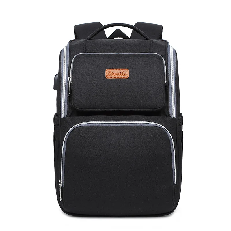 

Nylon Diaper Bag With USB Interface Large Capacity Waterproof Baby Stroller Bag Mummy Travel Backpack Nappy Bag Nursing Handbag