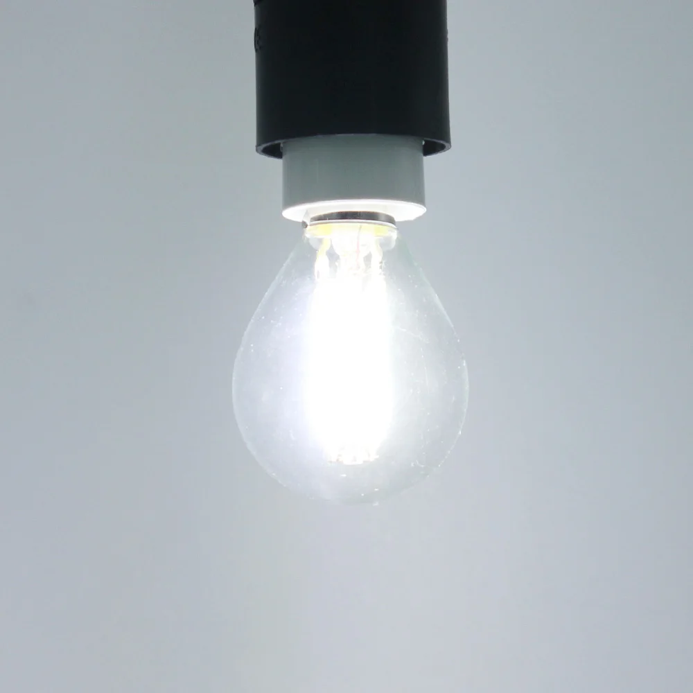 2 Вт, 4 Вт, 6 Вт, E14 светодиодный свет накаливания Диммируемый стеклянный лампы 220 V Светодиодный Люстра edison G45 240 V Винтаж светодиодный лампы - Испускаемый цвет: Холодный белый