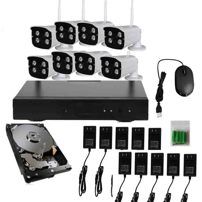 JSA 8CH 720P HD Wireless IP Camera CCTV System Wireless NVR IR-CUT Bullet CCTV Camera Home Security System Surveillance Kit JSA 8CH 720P HD Wireless IP Camera CCTV System Wireless NVR IR-CUT Bullet CCTV Camera Home Security System Surveillance Kit