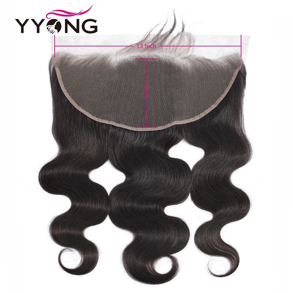  YYong 13x6 Lace Frontal With Bundles Peruvian Body Wave 3 Bundles With Frontal Remy Human Hair With