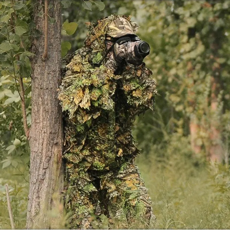 Vêtements De Camouflage En Feuilles 3d En Polyester, Combinaison De Sniper  Ghillie Pour La Chasse En Plein Air - Ghillie Costumes - AliExpress