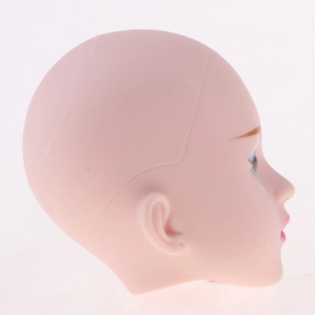 1/4 Female Doll Head w/ Brown Eyes for BJD DIY Part Accs