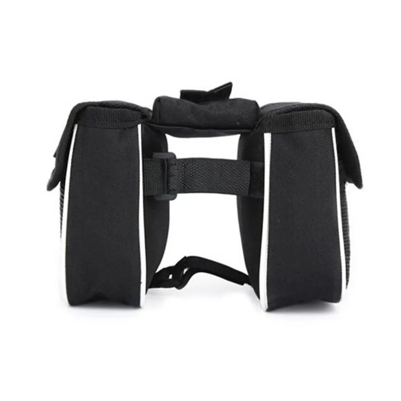 High Quality Bicycle Cycling Front Frame Tube Handlebar Pannier Double Pouch Phone Bag Portable Pratical Bike