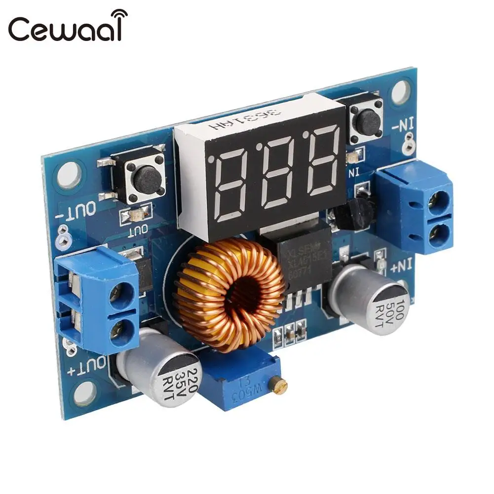 

1pc DC-DC Adjustable Buck Step-Down Power Supply Module 40V 5A 75W Display