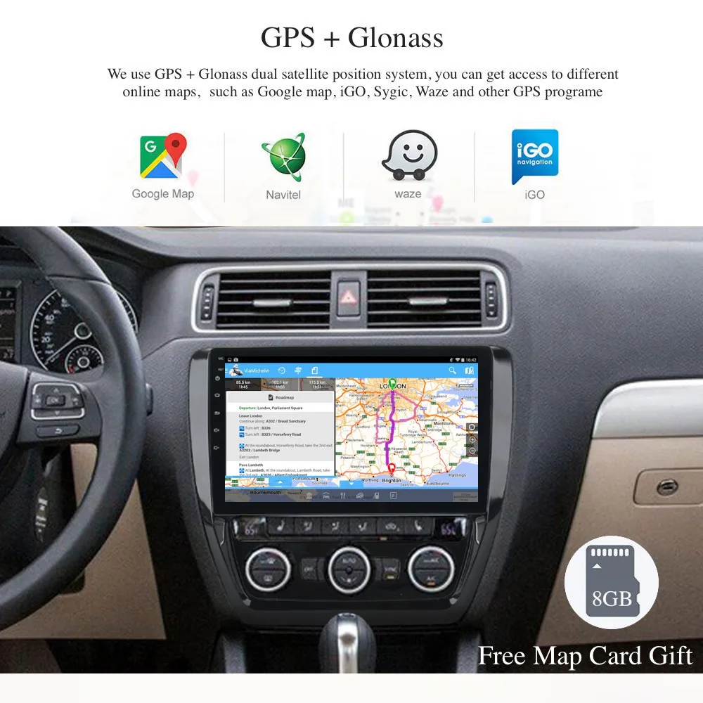 Android 9,0 Автомагнитола 2 Din gps Navi для Jetta 2011 2012 2013 PX6 DSP ips HDMI 4 Гб+ 64 Гб RDS wifi USB BT AUX carplay