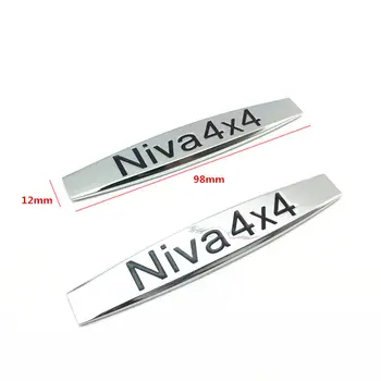 

2pcs 3D Metal Niva 4x4 Logo Car Sticker for LADA Granta Kalina Priora Side Emblem Tail Badge Auto Rear Trunk Decoration Decal