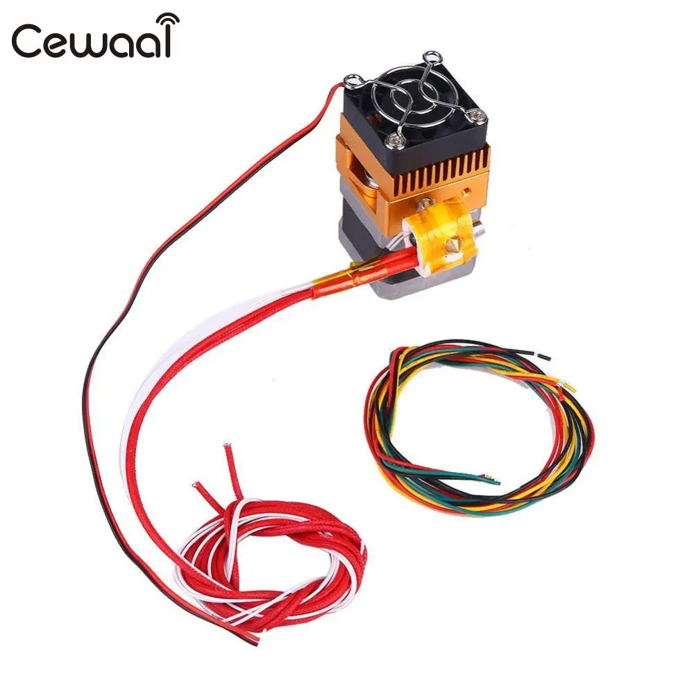 

CEWAAL New Upgrade MK8 Extruder 0.4mm Single Nozzle 1.75mm Print Head For 3D Printer Prusa 12V Extra Nozzle +1 meter motor cable