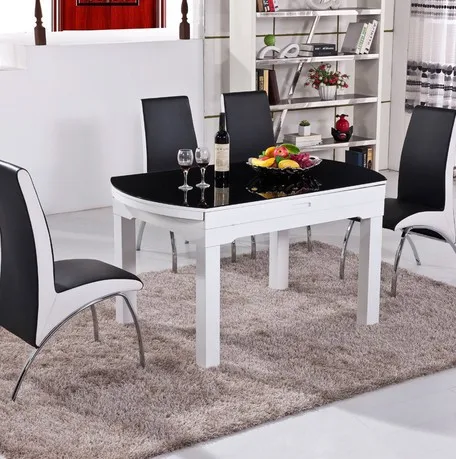 Moderna mesa de comedor plegable funcional mesa de comedor para 6 personas mesa de comedor redonda.jpg Mesas de comedor redondas modernas