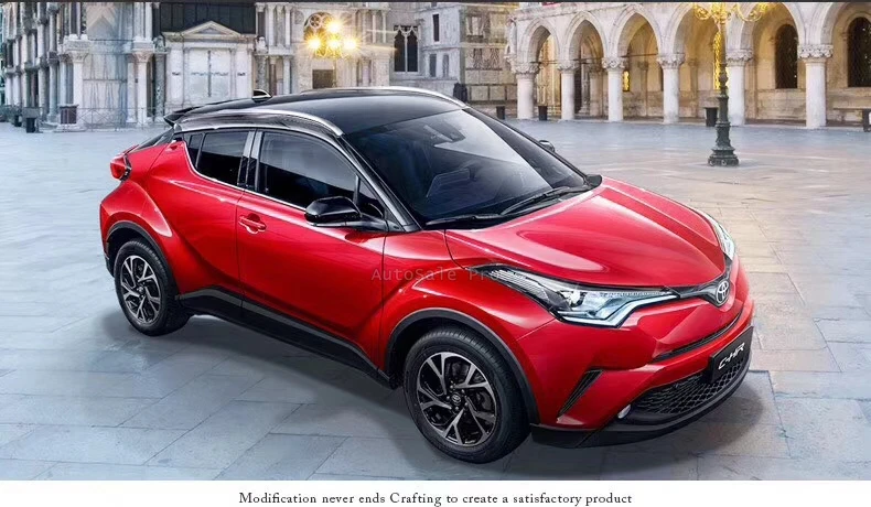 Подходит для Toyota C-HR CHR Серебряный Топ Багажник на крыше автомобиля Боковые стержни декоративное лощеное покрывало автомобильные аксессуары