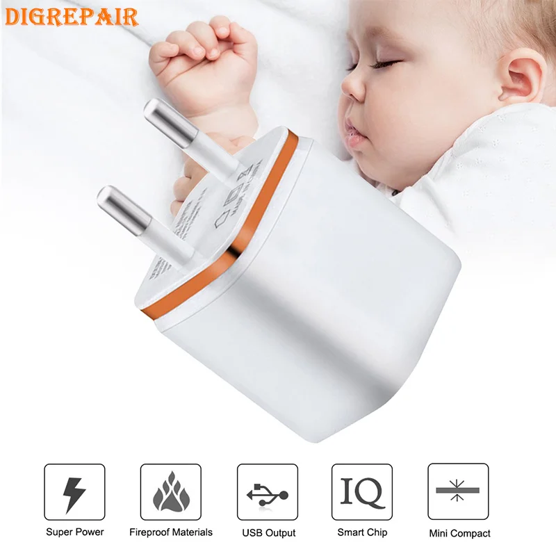 

Smart Travel Dual 2 USB Charger Adapter Wall Portable EU/US Plug Mobile Phone charger for iPhone X XS max for xiaomi for huawei