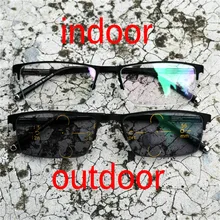 Прогрессивные многофокальные очки, солнцезащитные очки с переходом, фотохромные очки для чтения, мужские очки для чтения, близкий дальний прицел, диоптернкс