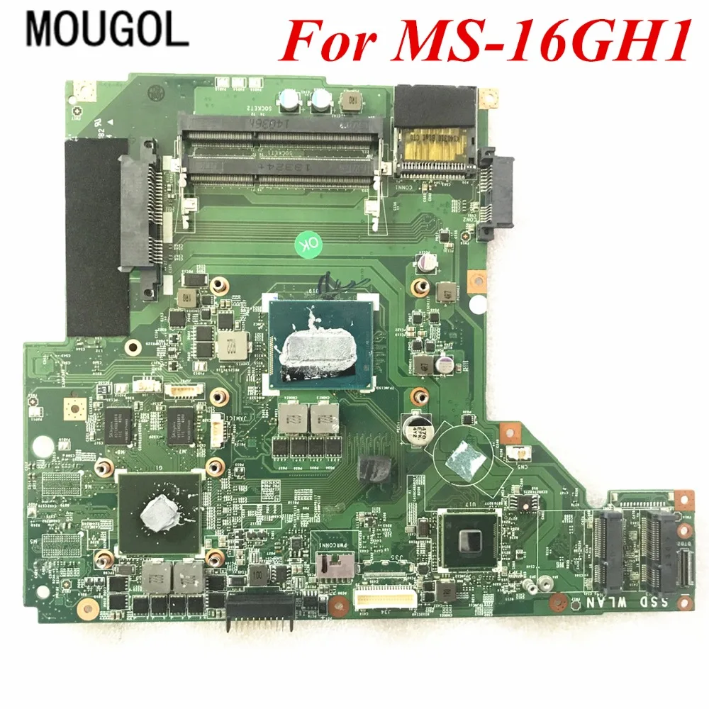 Mougol High-end материнская плата для MSI GE60 GP60 Материнская плата ноутбука MS-16GH1 I7-4710 N15P-GT-A2 тестирование