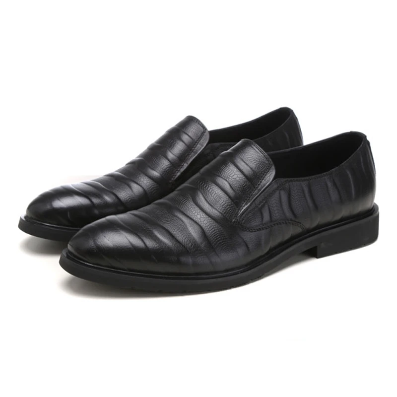 Calzado Zapatos Ocasionales Nueva Mano En Hombres Ss17 Mocasines Del Hombre A Llegada Negro Genuino Los Hecho Cuero Resbalón Pie marrón Dedo Rayas De Cómodos Redonda twqqIUxr