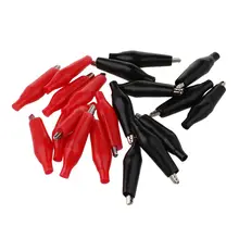 Brand New 20 Pcs Black Red Soft Plastic Coated Testing Probe Alligator Test Clip Brand New 20 Pcs Black Red Soft Plastic Coated Testing Probe Alligator Test Clip