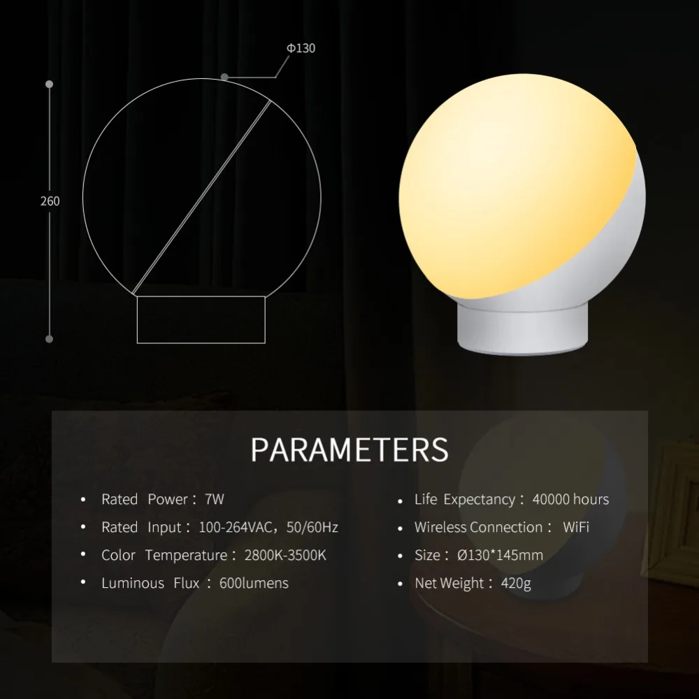 Wi-Fi умный стол лампа RGBW 7 Вт затемнения управление таймер переключатель Alexa Google домашний голос управление Led настольный ночник Smart life