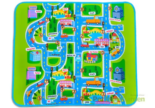 

Kids Car Road Track Children Play Mat Pad Rug Lego Big 1.6M x 1.3M + Carry Bag