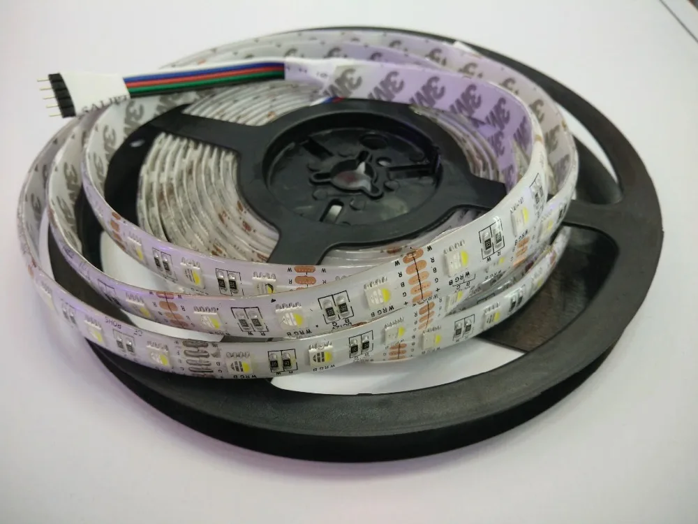 Яркость 5 м 4 вида цветов в 1 LED DC12V 10 мм PCB SMD 5050 RGBW/RGBWW светодиодные полосы света