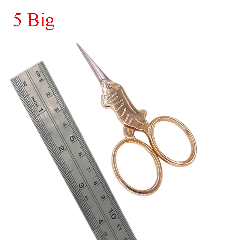 Рукоделие Thrum Fancywork Dressmake Scissor ткань резьба ножницы швейная игла Вышивка крестом портной пряжи винтажная отделка - Цвет: Gold Pig