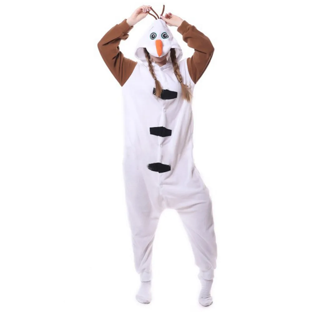 

Olaf Kids Plush Snowman Costume Christmas Snowman Onesie Pjs Pajamas