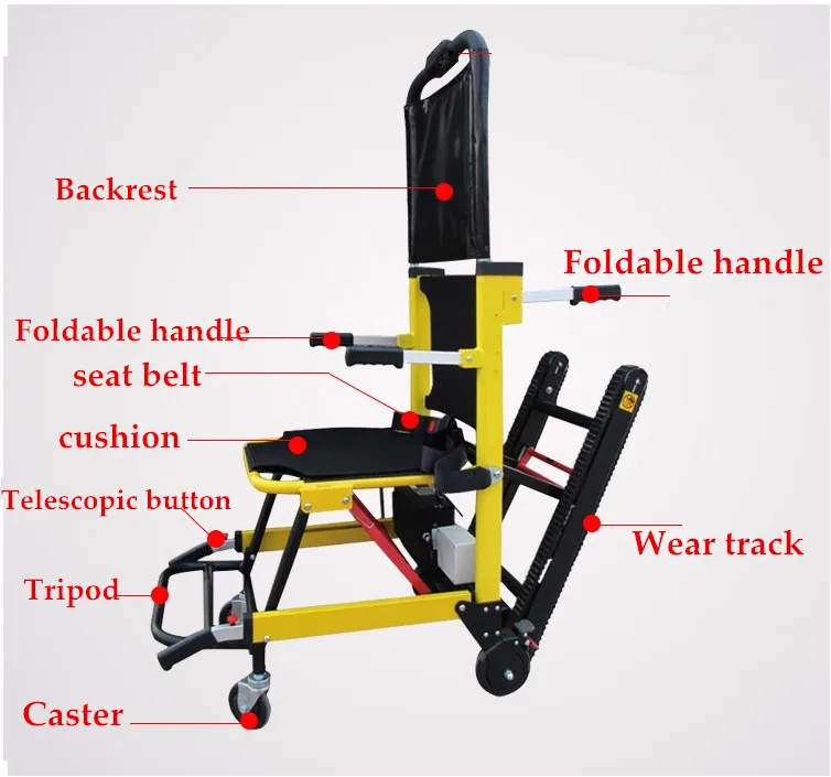 

2019 Free shipping High quality aluminum alloy foldable up and down stairs to climb stairs electric power wheelchair