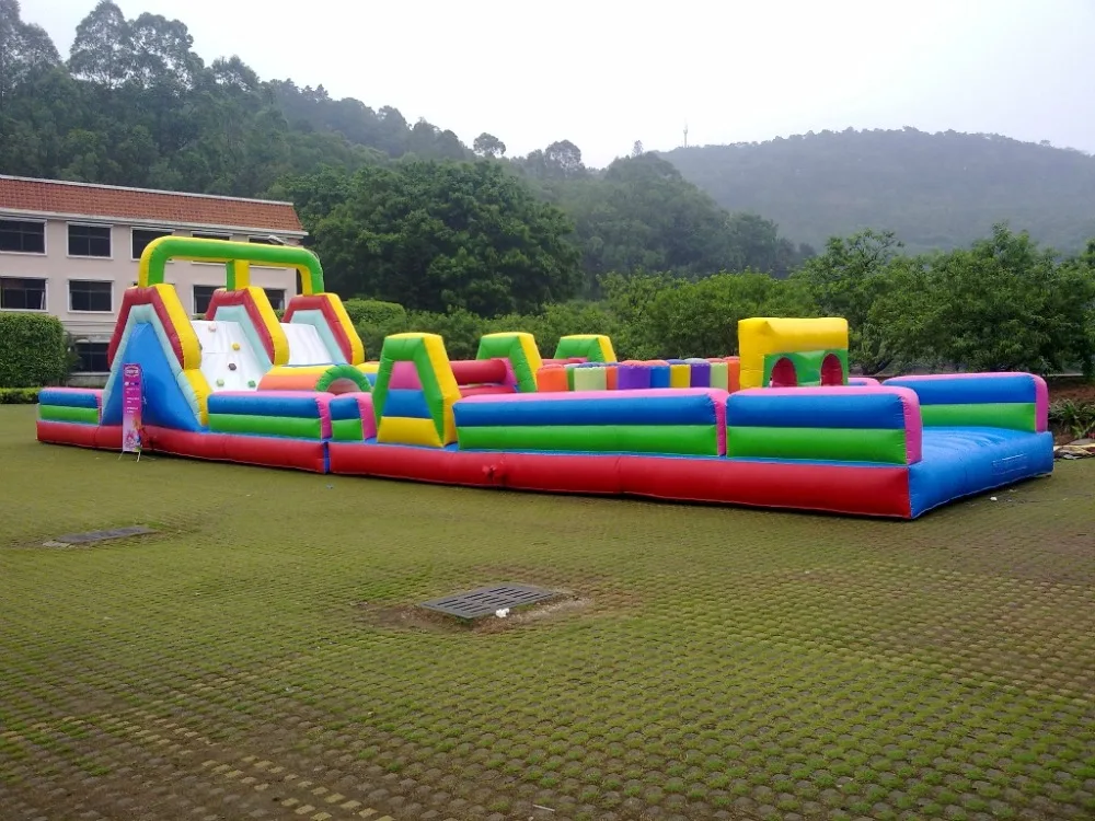 

2016 Best quality inflatable obstacle course sports game for sale /inflatable slide combo with obstacle course