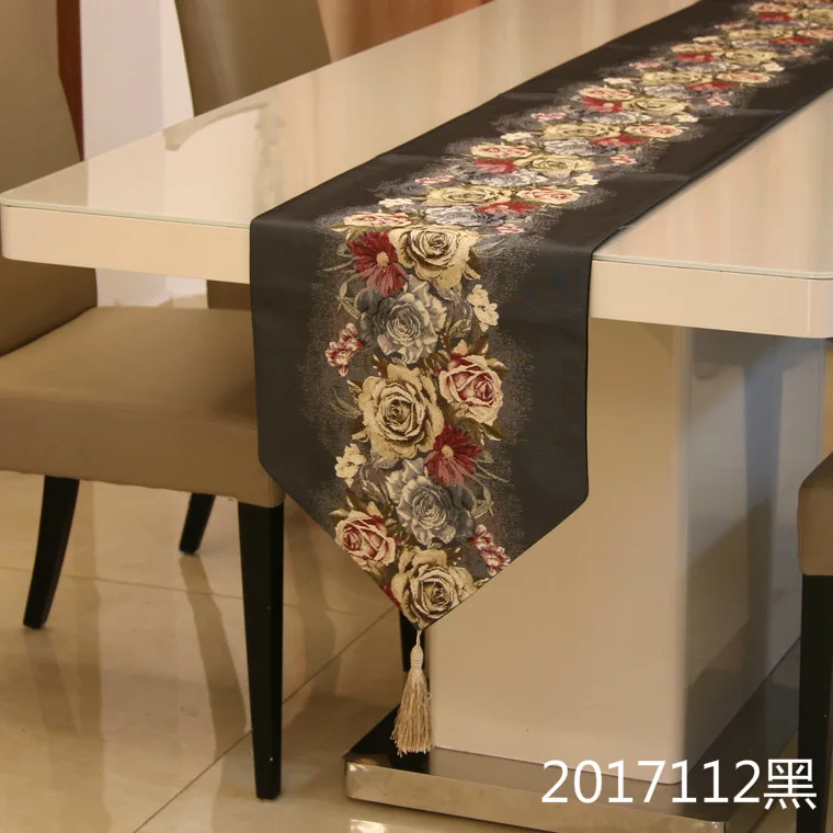Лидер продаж европейский стол бегун роскошный camino de mesa золотой шелк вышивка скатерть-дорожка обеденный стол флаг chemin de table
