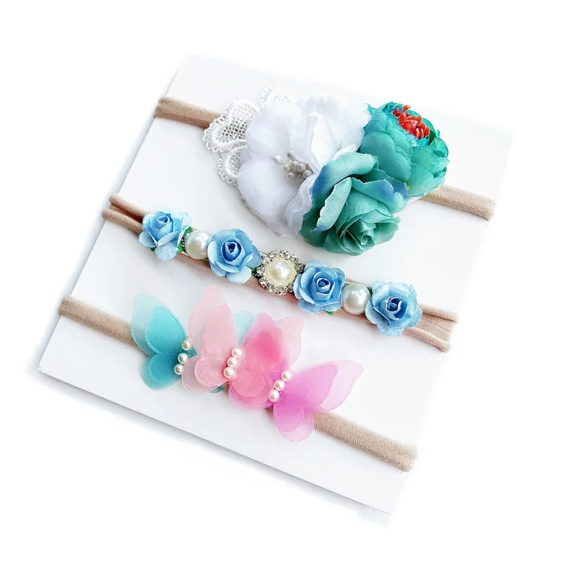 

Explosion-Proof Children's Artificial Flower Headband Set Wing-Felt-Boomed Mother's Hair Accessory Headwear