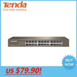 Tenda TEG1024D 24 порта гигабитный Ethernet коммутатор, 10/100/1000 Mpbs коммутатор для интернет-сети, авто MDI/MDIX