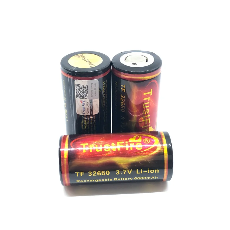 2PCS/LOT TrustFire 32650 Rechargeable Battery Large Capacity 6000mAh 3.7V Lithium Batteries with PCB Protected Board