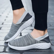 Мягкая обувь для любителей ходьбы; популярная стильная дышащая повседневная спортивная обувь без шнуровки для мужчин; очень легкие мужские кроссовки; женская обувь; 47