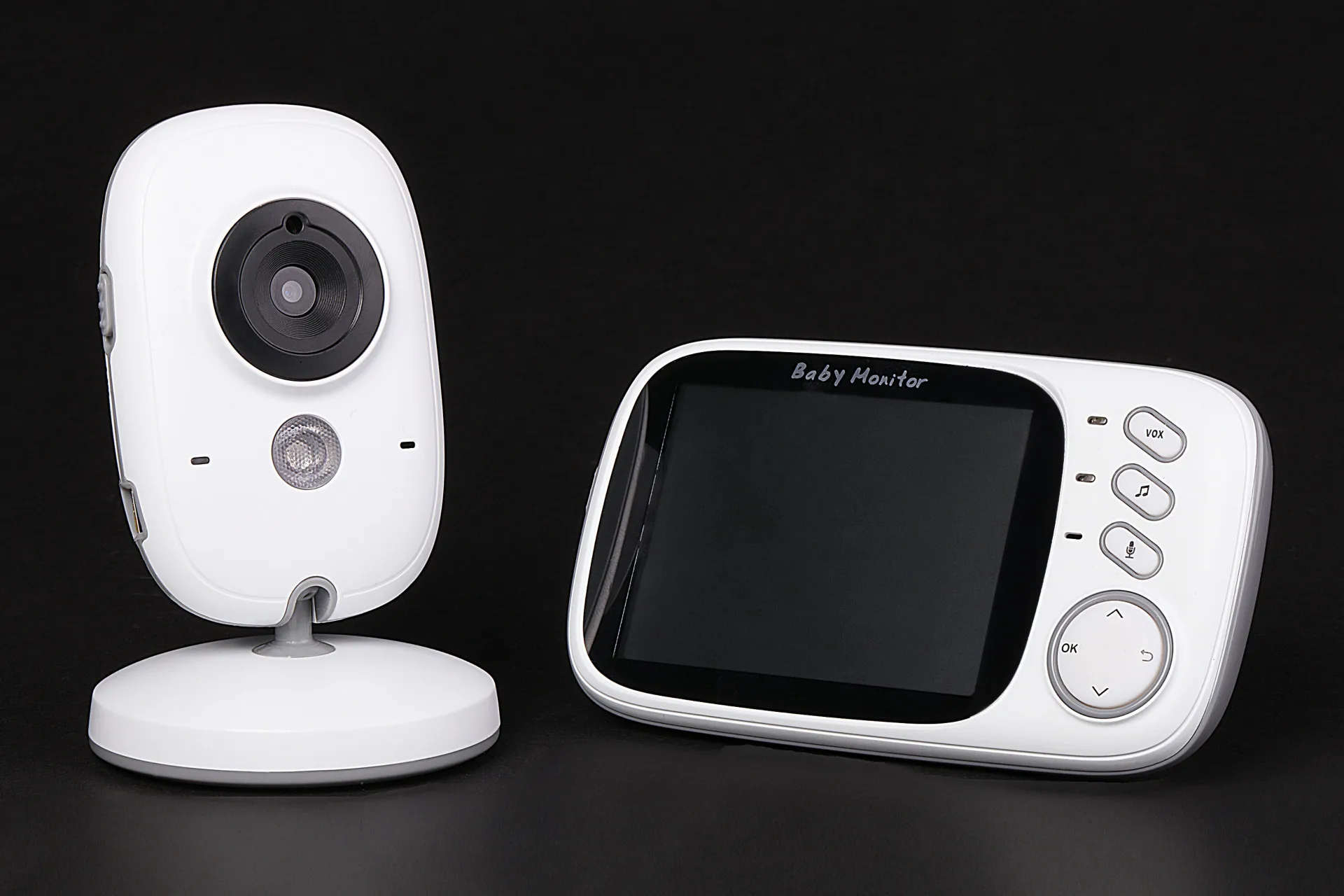 

Video Baby Monitor With 3.2" Color LCD Display Digital Camera Infrared Night Vision Two Way Talk Back Temperature Monitoring