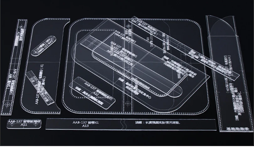 Кожаные товары, сумки на плечо, диагональная посылка, акриловые шаблоны, инструменты для кожаного ремесла, домашнего шитья, 28 см* 15 см* 10 см