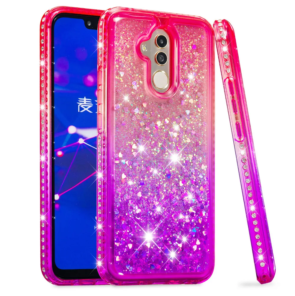 Diamond Glitter Bling Liquid Gradient Soft Case Cover For Huawei Mate 20 Lite Y5 (16)