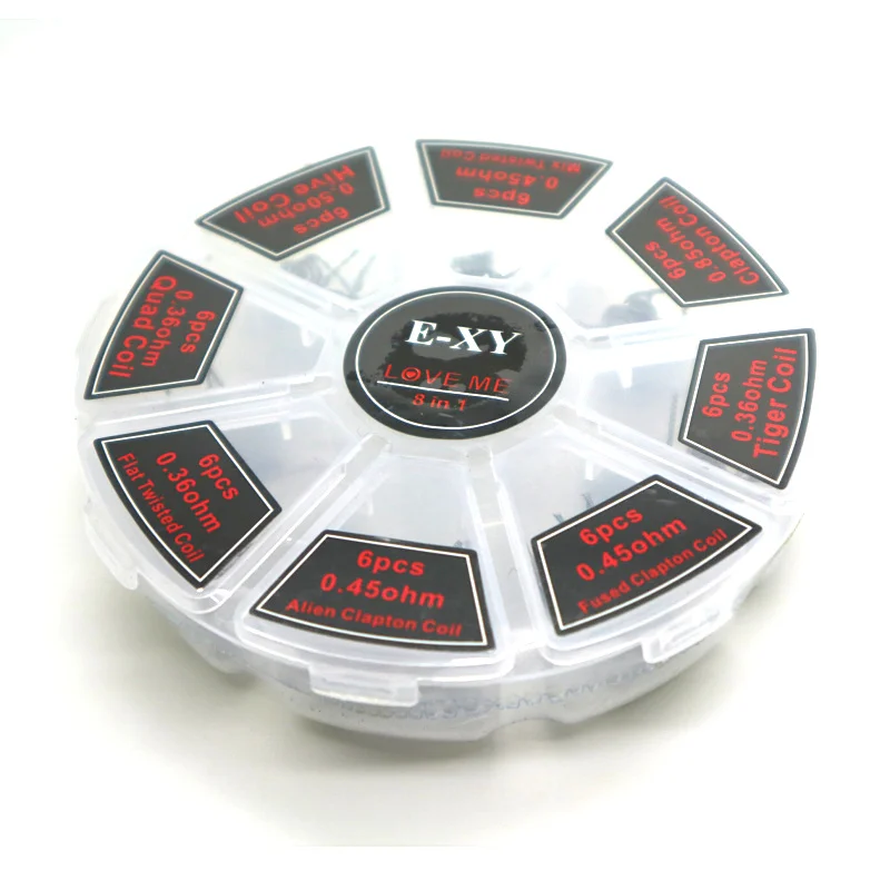 E-XY Vaper Twizer+ Cotton Bacon + 8 in 1 Prebuilt Coil Kit 8 in 1 Twisted Alien Clapton wire DIY Tools Kit For RBA RDA E-XY Vaper Twizer+ Cotton Bacon + 8 in 1 Prebuilt Coil Kit 8 in 1 Twisted Alien Clapton wire DIY Tools Kit For RBA RDA