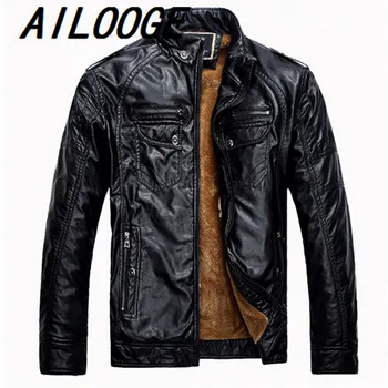 

2016 New Arrival Winter Men Casual High Quality Thickened Warm PU Leather Slim Fit Jacket