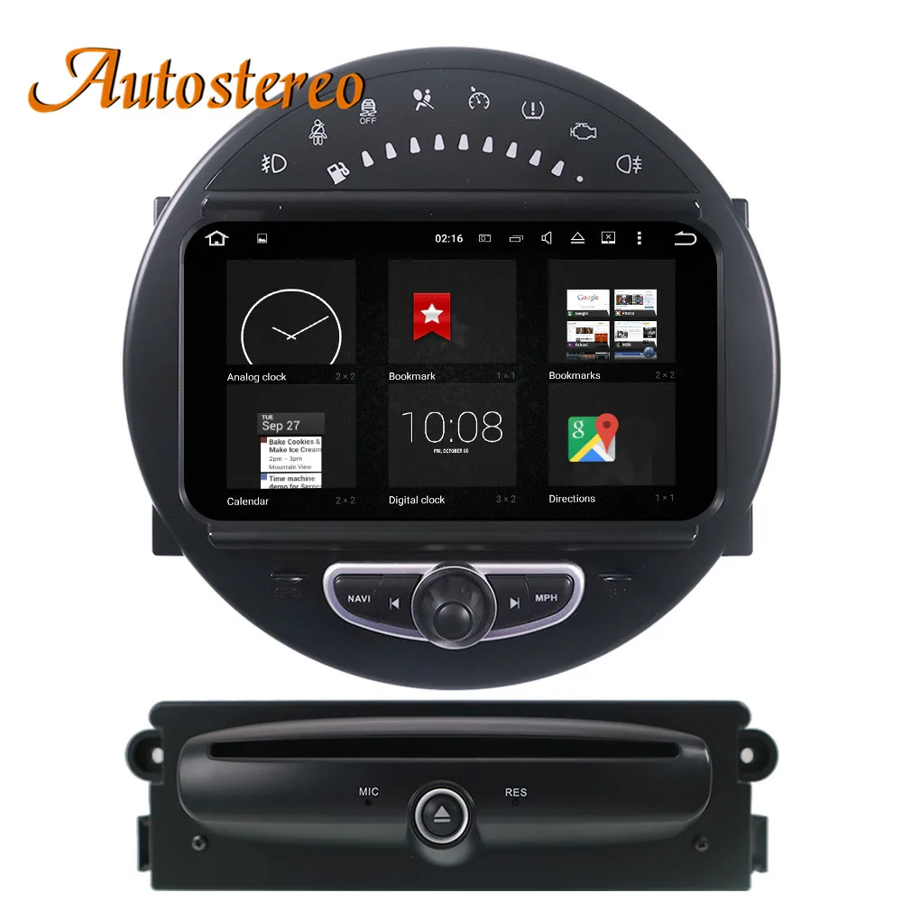 Android 9 автомобильный gps-навигация, dvd-плеер головное устройство для Mini Cooper 2006-2013 экран головное устройство мультимедийный плеер радио магнитофон