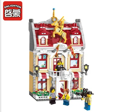 

E Model Compatible with Lego E1130 742pcs City Hall Models Building Kits Blocks Toys Hobby Hobbies For Boys Girls