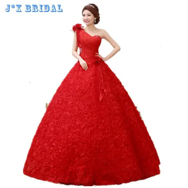 One Shoulder Red Dress