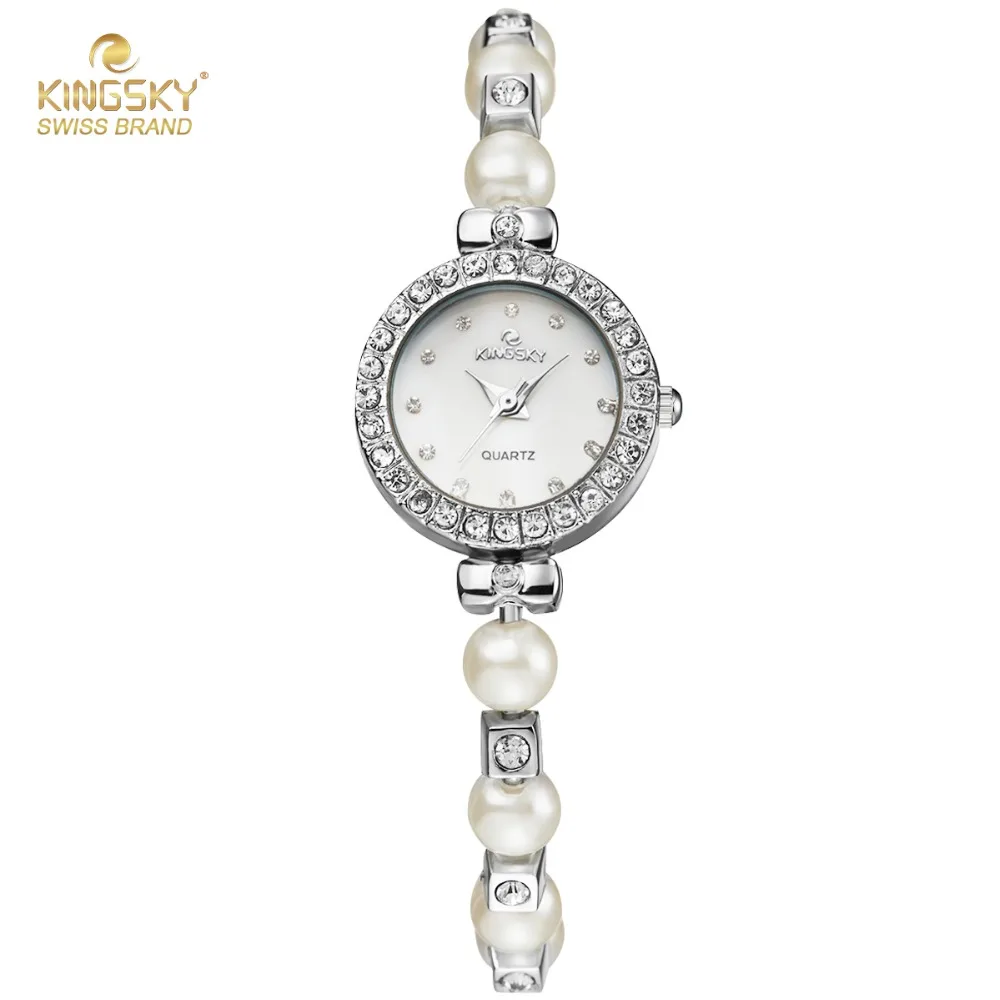 montre femme Pearl band Women casual Watches ladies clock Quartz Watch