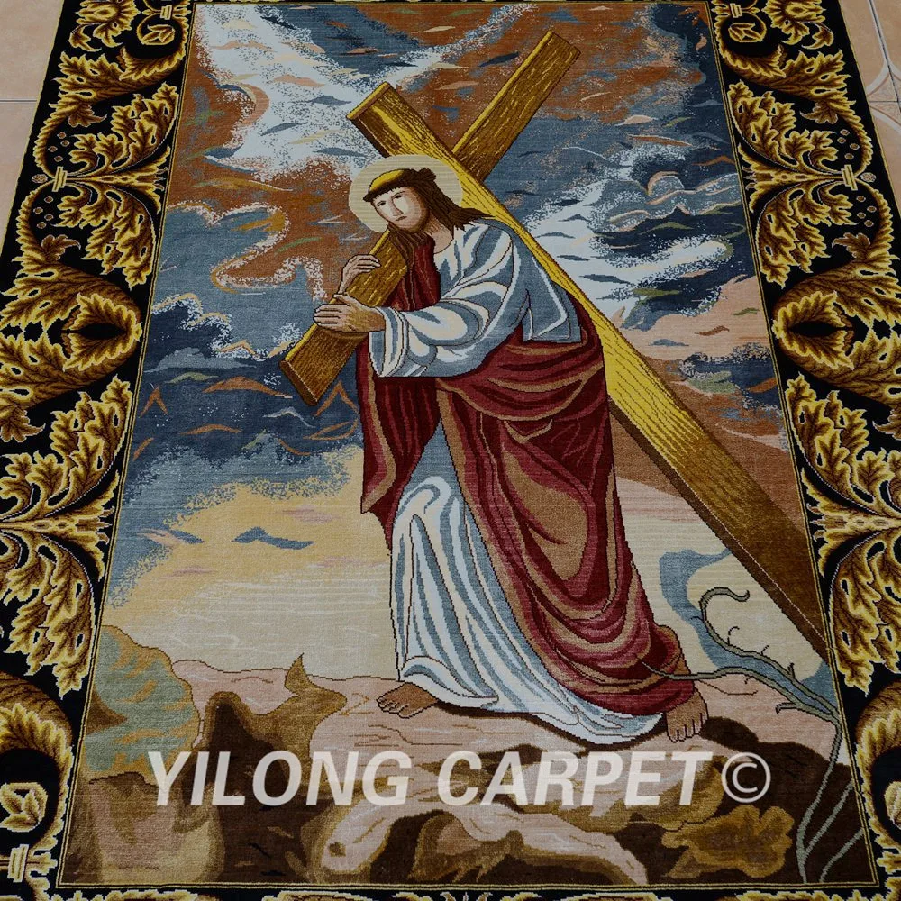 Yilong 3'x4. 5' шелк ручной области настенный греческие художник гобелен ковер(0025