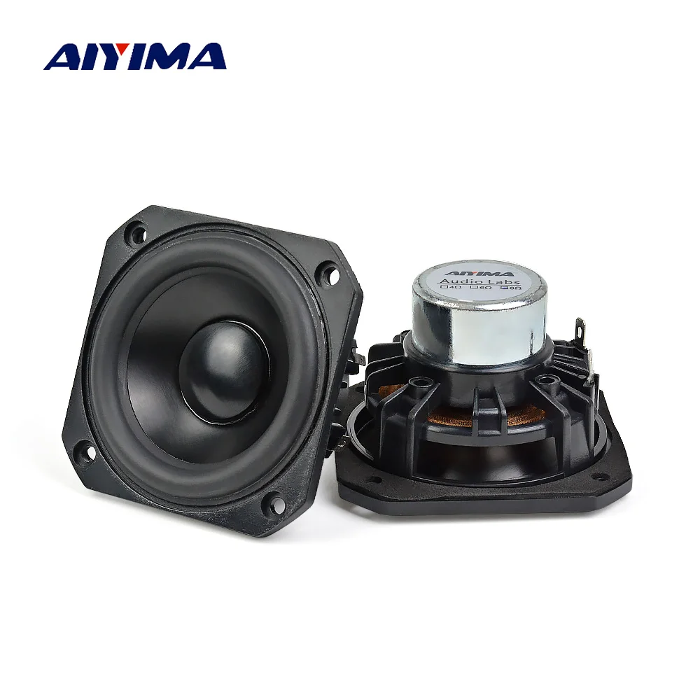 AIYIMA 2 шт. 3 дюйма аудио портативный полный спектр динамик s Altavoces 4 Ом 25 Вт Hifi Altavoz DIY