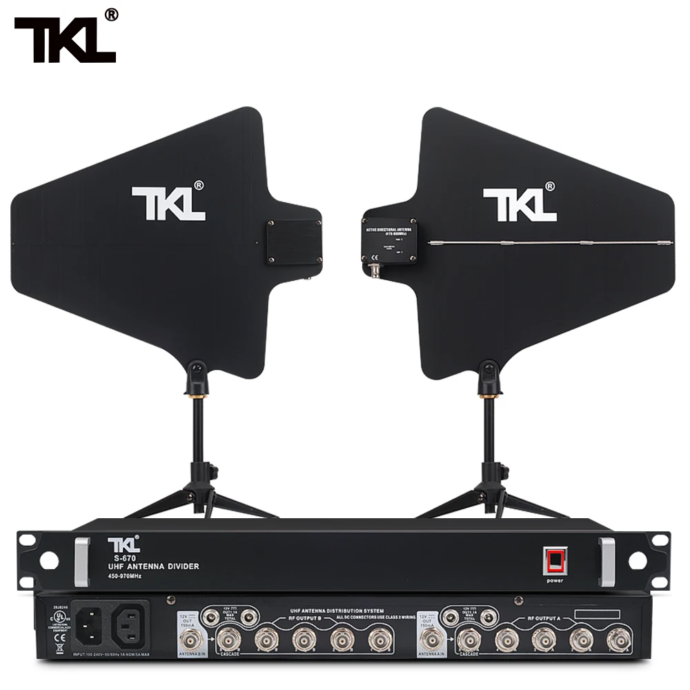 

TKL S-670 Antenna Amplifier Stage Performance UHF Wireless Microphone Signal Distribution Receiver