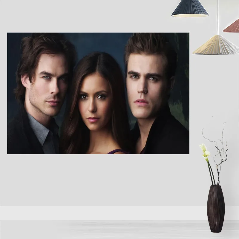 

New Arrival Vampire Diaries Posters On The Wall Modern Vertical/Horizontal Rectangle Poster Silk Fabric Cloth Wall Art Unframed