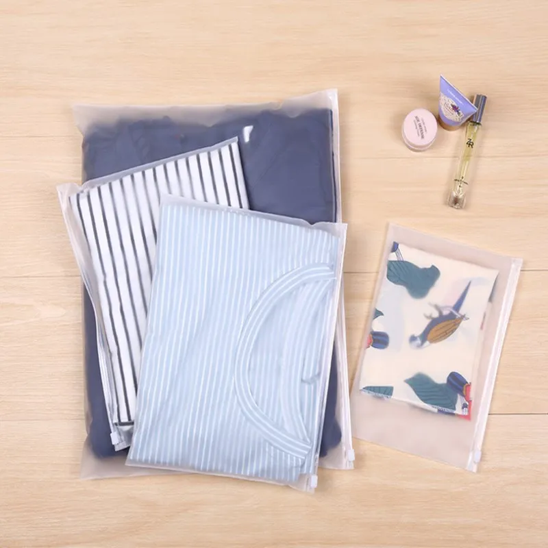 شفافة متجمد الملابس التشطيب حقيبة تخزين حقيبة سفر الأمتعة اغلاقها باحكام كيس البريدي قفل مختومة 22 سلك سميك